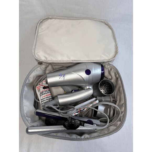 Monat Studio One Mini Travel Hair Styling Set, Foldable Hairdryer. Straightener - Picture 9 of 10